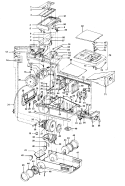 CORDREEL, MAINHOUSING Diagram and Parts List for S3281---  Hoover Upright Vacuum