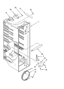 Refrigerator Liner Parts Diagram and Parts List for MSD2242VEU00  Maytag Refrigerator