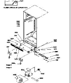 Ladders, Lower Cabinet And Rollers Diagram and Parts List for TX21VL-P1301804WL  Amana Refrigerator