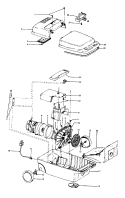 MAINHOUSING Diagram and Parts List for S3293---  Hoover Upright Vacuum