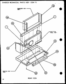 Chassis Mechanical Parts Assy (ptc12300er/p9812615r) (ptc12400er/p9872115r) Diagram and Parts List for PTC07300ER P9882501R Amana Air Conditioner