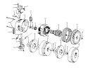MOTOR ASSEMBLY Diagram and Parts List for S3375050  Hoover Upright Vacuum