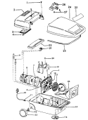 MAINHOUSING Diagram and Parts List for S3397---  Hoover Upright Vacuum