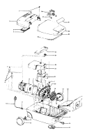 MAINHOUSING, MOTOR ASSEMBLY Diagram and Parts List for S3403---  Hoover Upright Vacuum