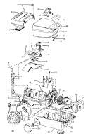 CORDREEL, MAINHOUSING Diagram and Parts List for S3441---  Hoover Upright Vacuum