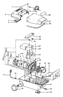 MAINHOUSING Diagram and Parts List for S3483---  Hoover Upright Vacuum