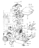 CORDREEL, MAINHOUSING, CLEANINGTOOLS Diagram and Parts List for S3505---  Hoover Upright Vacuum