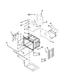 Upper Oven Parts Diagram and Parts List for MEW9630AS02  Maytag Wall Oven