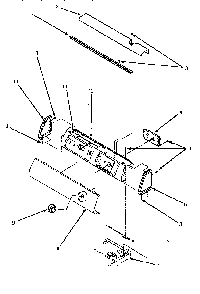 Graphic Panel, Control Hood & Controls Diagram and Parts List for LE1007W-P1177601WW  Amana Dryer