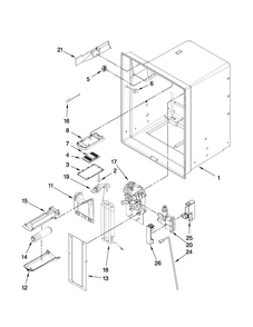 Refrigerator Liner Parts Diagram and Parts List for MFX2571XEW0  Maytag Refrigerator