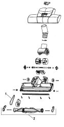 POWEREDNOZZLE, AGITATOR Diagram and Parts List for S5577---  Hoover Upright Vacuum