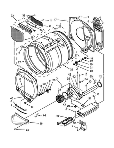 Bulkhead Parts Diagram and Parts List for 3LMEDC100YW1  Maytag Dryer