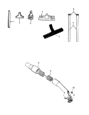 HOSE, CLEANINGTOOLS Diagram and Parts List for S5643---  Hoover Upright Vacuum