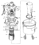 MOTOR ASSEMBLY, TANK Diagram and Parts List for S6543016  Hoover Upright Vacuum