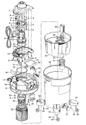 MAINHOUSING, MOTOR ASSEMBLY Diagram and Parts List for S6760600  Hoover Upright Vacuum