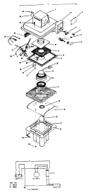 MOTOR ASSEMBLY Diagram and Parts List for S7085---  Hoover Range Hood