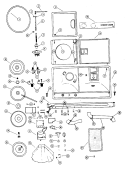 PUMP, MICROSWITCH, BEARINGS Diagram and Parts List for T1001-1  Hoover Upright Vacuum