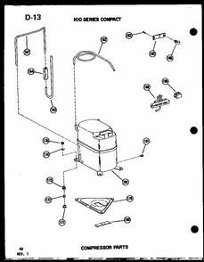 Compressor Parts Diagram and Parts List for 109-5PE P54975-32R Amana Air Conditioner