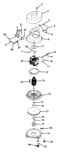 SPINMOTOR Diagram and Parts List for T1023-2  Hoover Washer