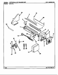 Optional Ice Maker Kit Diagram and Parts List for RTC17A-BH26D  Maytag Refrigerator