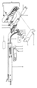 HANDLE Diagram and Parts List for U3319970  Hoover Upright Vacuum