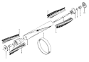 AGITATOR Diagram and Parts List for U3345900  Hoover Upright Vacuum