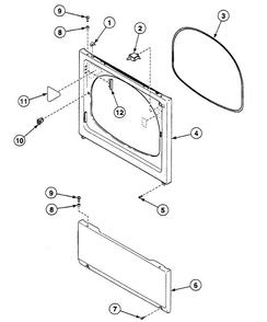 Front Panel Diagram and Parts List for SSG919LF  Speed Queen Dryer