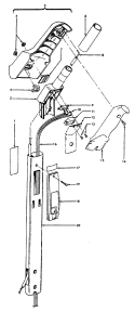 HANDLE Diagram and Parts List for U3345900  Hoover Upright Vacuum