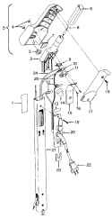 HANDLE Diagram and Parts List for U3737910  Hoover Upright Vacuum
