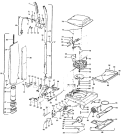HANDLE, MAINBODY, BAGHOUSING, HOOD Diagram and Parts List for U4431900  Hoover Upright Vacuum