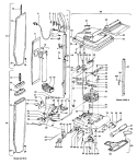 HANDLE, MAINBODY, OUTERBAG, HOOD Diagram and Parts List for U4153---  Hoover Upright Vacuum