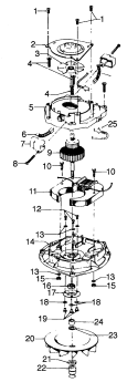 MOTOR ASSEMBLY Diagram and Parts List for U4421---  Hoover Upright Vacuum