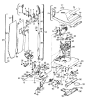 HANDLE, MAINBODY, OUTERBAG, HOOD Diagram and Parts List for U4423---  Hoover Upright Vacuum