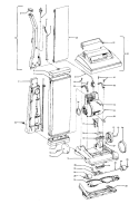HANDLE, MAINBODY, OUTERBAG, HOOD Diagram and Parts List for U4473080  Hoover Upright Vacuum
