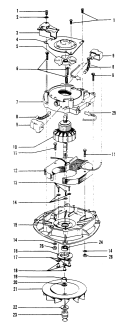 MOTOR ASSEMBLY Diagram and Parts List for U4515---  Hoover Upright Vacuum