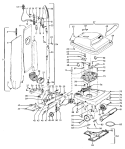 HANDLE, MAINBODY, OUTERBAG, HOOD Diagram and Parts List for U4521---  Hoover Upright Vacuum