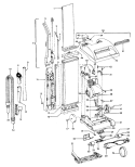 MAINBODY, HANDLE, OUTERBAG Diagram and Parts List for U4545900  Hoover Upright Vacuum