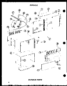Exterior Parts Diagram and Parts List for ES6P-2AMR P54972-26R Amana Air Conditioner