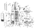 AGITATOR, MOTOR, HANDLE, MAINBODY Diagram and Parts List for U5018900  Hoover Upright Vacuum
