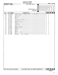 Base And Drive Page 3 Diagram and Parts List for 6368A REV A Norge Washer