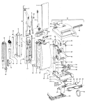MAINBODY, HANDLE, OUTERBAG Diagram and Parts List for U5053910  Hoover Upright Vacuum