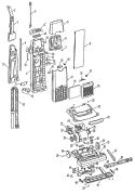 AGITATOR, MOTOR, HANDLE, MAINBODY Diagram and Parts List for U5270930  Hoover Upright Vacuum