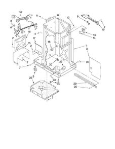 Frame Parts Diagram and Parts List for JQTC507B0  Jenn-Air Trash Compactor