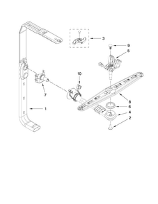 Upper Wash And Rinse Parts Diagram and Parts List for MDC4809AWB4  Maytag Dishwasher