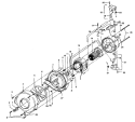 MOTOR ASSEMBLY Diagram and Parts List for U7069103  Hoover Upright Vacuum