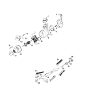AGITATOR, MOTOR ASSEMBLY Diagram and Parts List for U7097---  Hoover Upright Vacuum