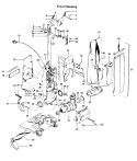 HANDLE, MAINBODY, OUTERBAG Diagram and Parts List for U7097---  Hoover Upright Vacuum