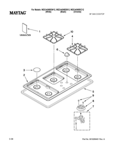 Part Location Diagram of 7518P468-60 Whirlpool GRATE-BRNR