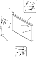 FREEZER OUTER DOOR Diagram and Parts List for CT18G6U  Crosley Refrigerator