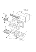 BASE & CAVITY Diagram and Parts List for AMV5164AAS  Amana Microwave